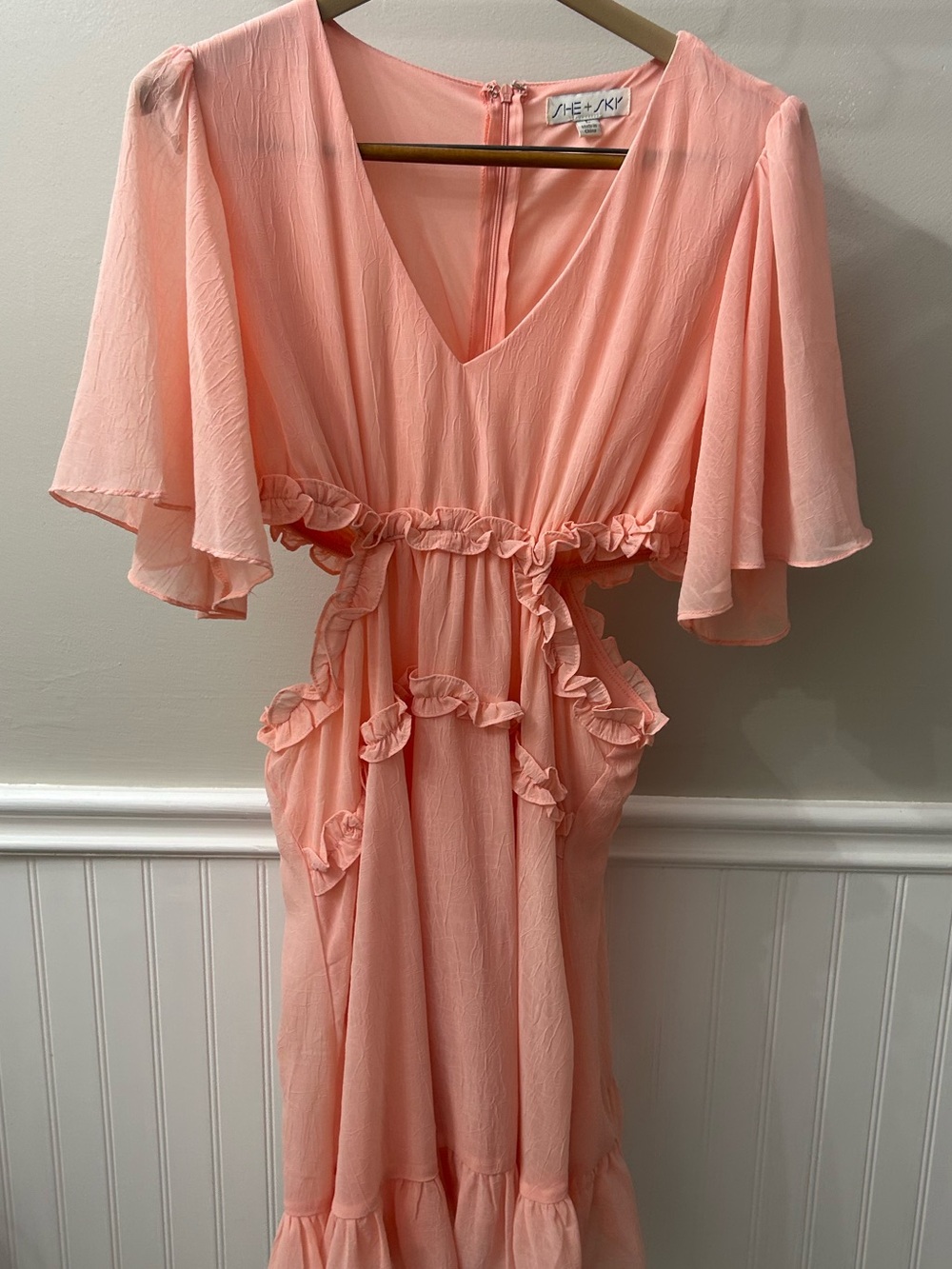 She + Sky Peachy Cutout Dress